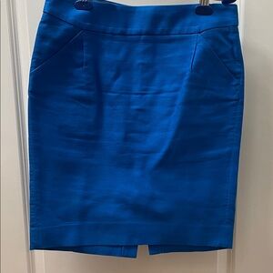 J. Crew Vibrant Blue Pencil Skirt